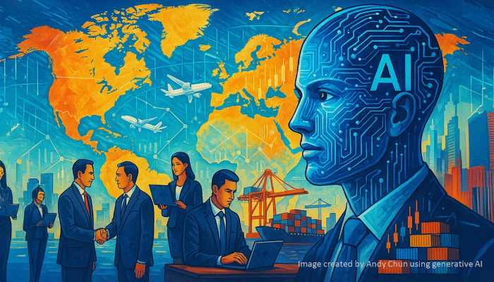 Chun's LinkedIn article on AI and tariff war