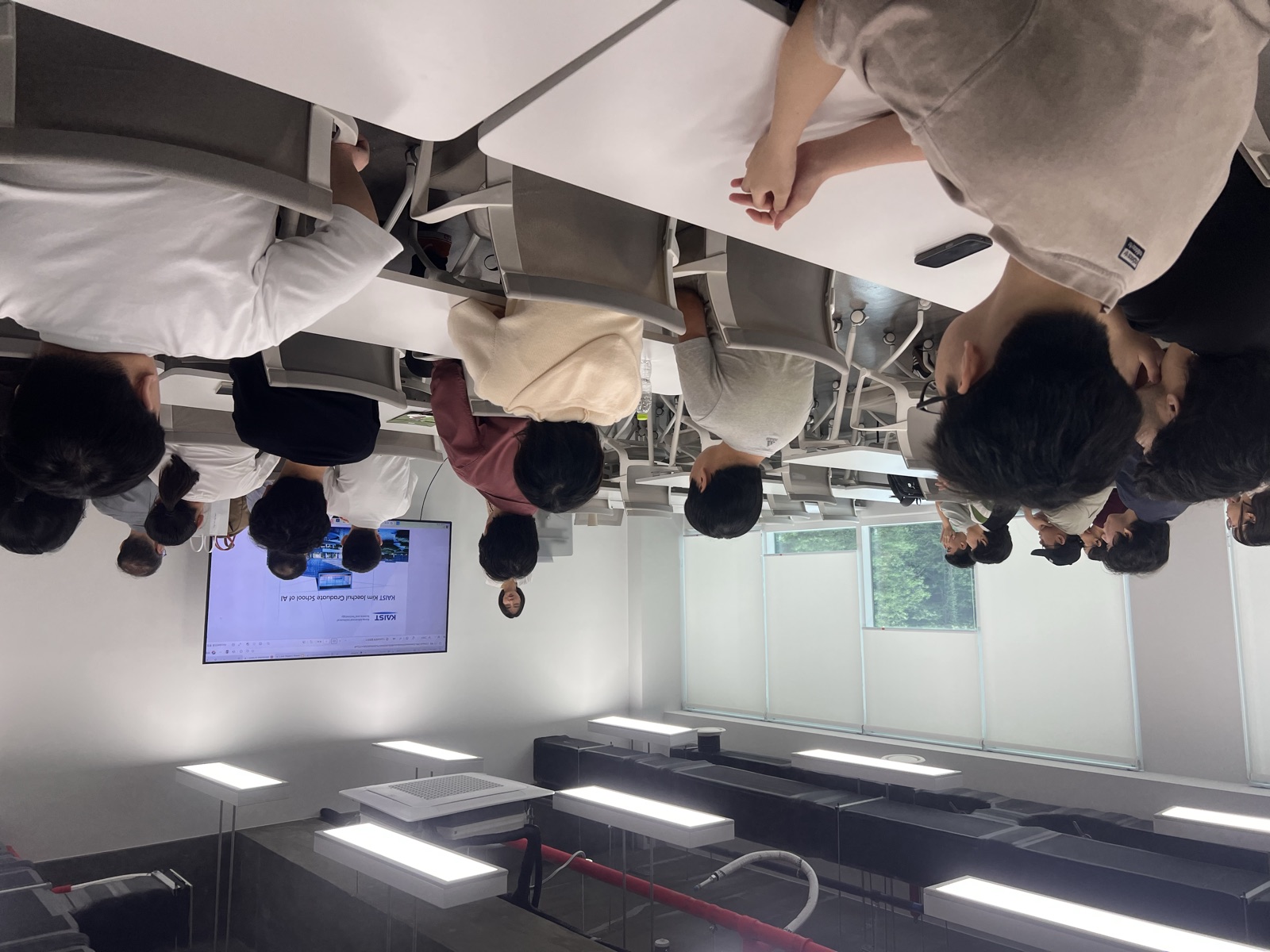 The group listening to the introduction in the seminar room