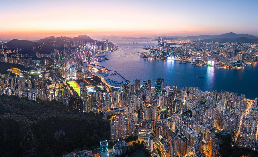 image of Hong Kong at night